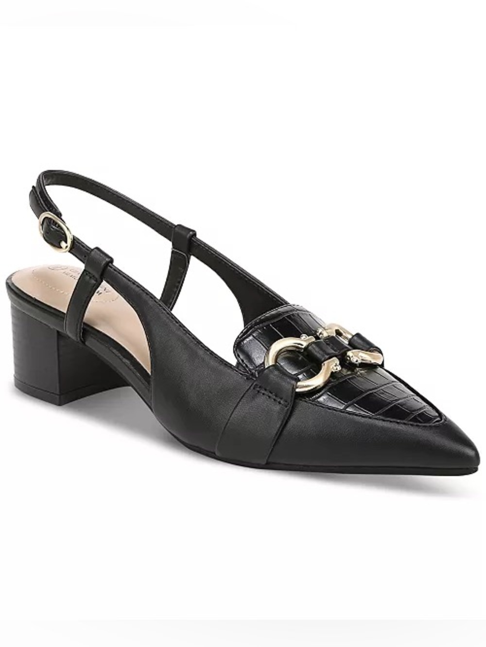 Giani Bernini Women's Brielle Memory Foam Pointed Toe Slingback Pumps - Black